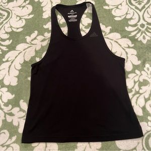 Adidas black workout tank top